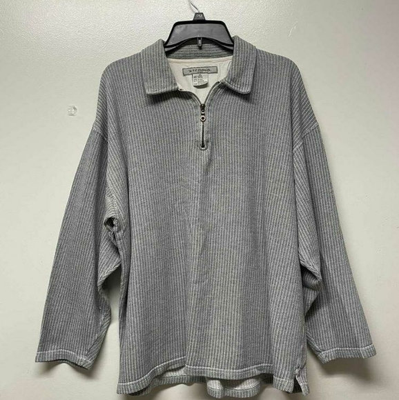 Other - Men's Quarter Zip Sweater Polo Gray XL